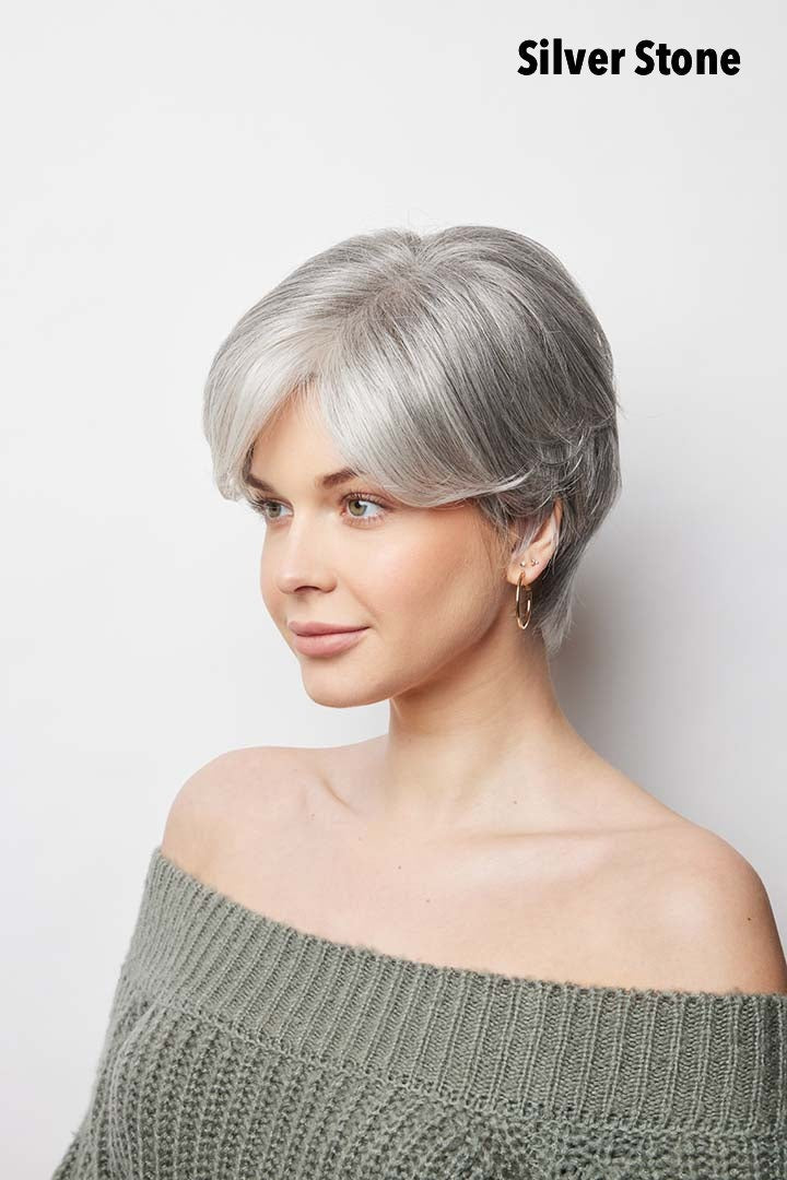 Open Box | Pixie TP Mono HT Topper by Amore | Heat Friendly Synthetic Hair | NM Cashmere Brown-SR