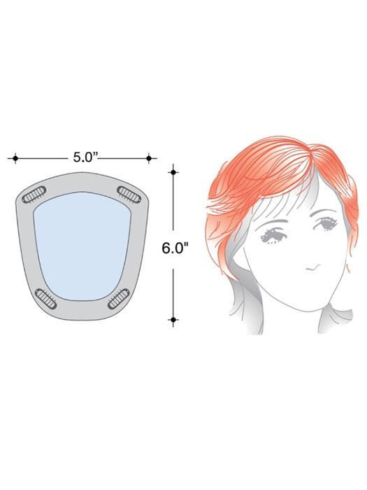 Open Box | Modern Top Piece by Rene of Paris | Synthetic Hair | Nutmeg-F