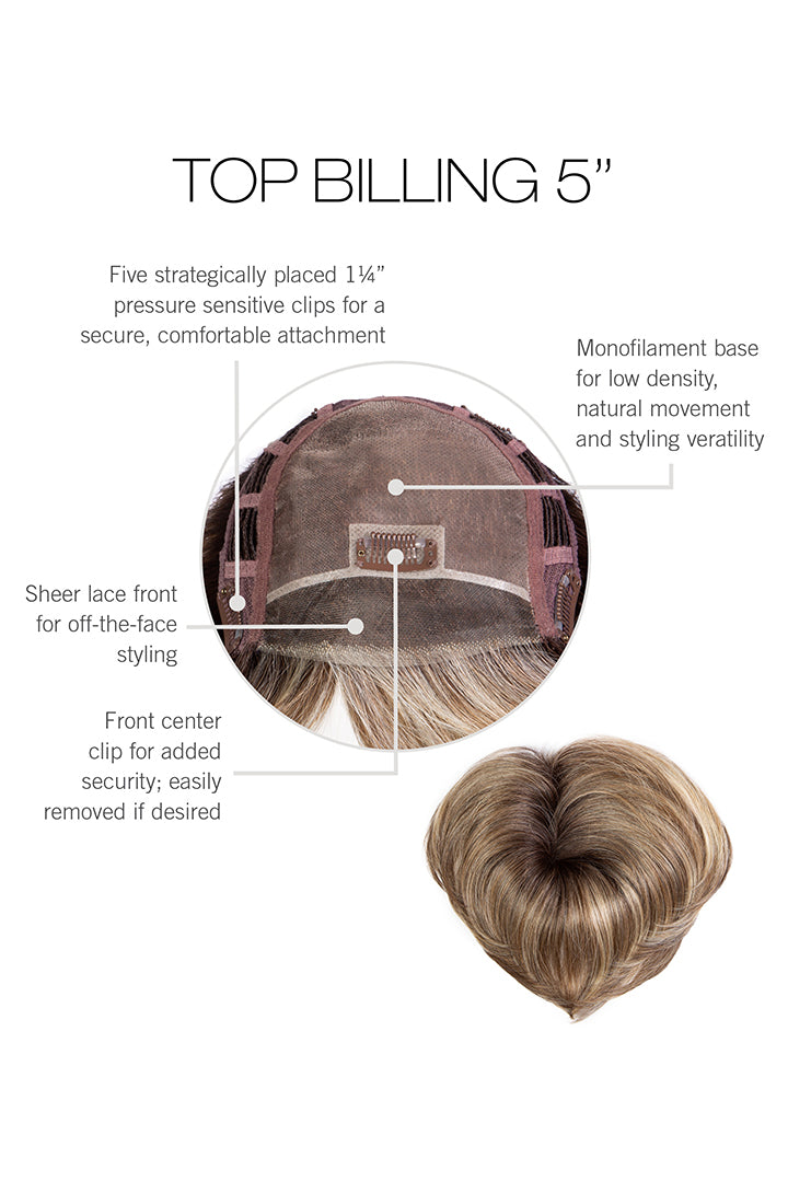 Top Billing 5" Topper by Raquel Welch | Heat Friendly Synthetic Hair