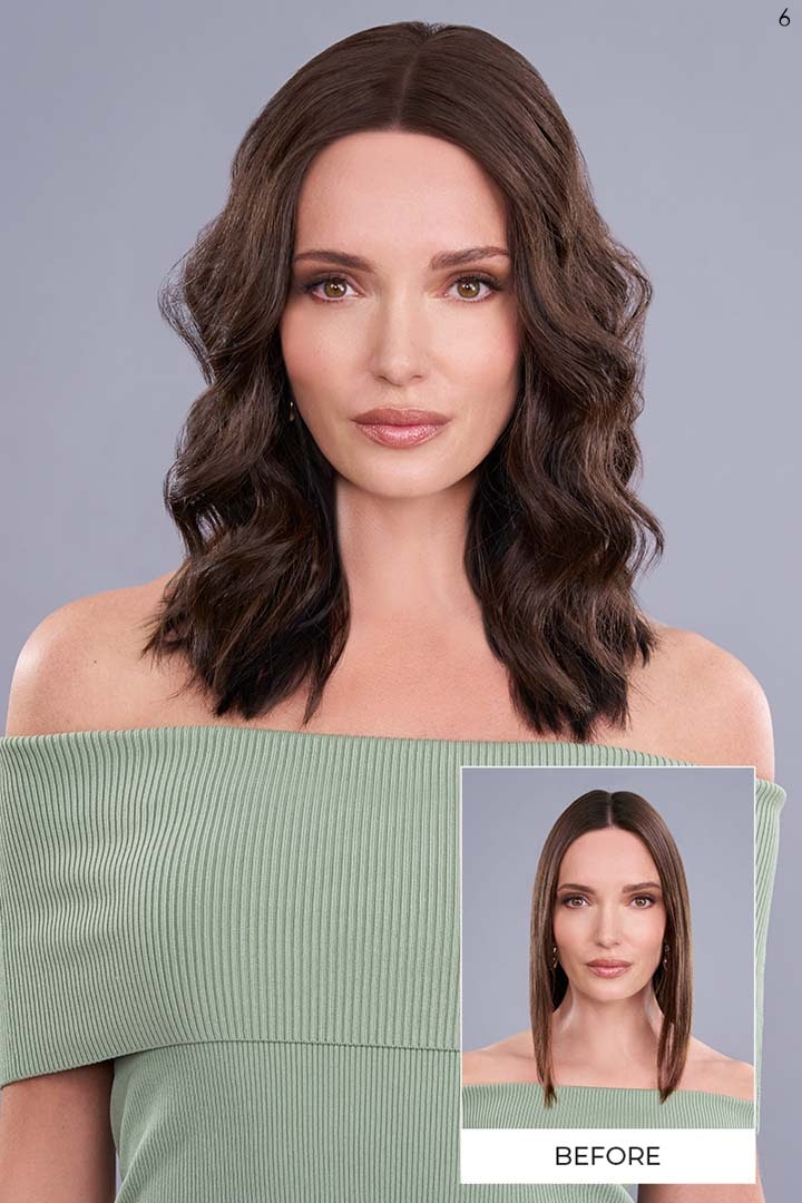Top Trend Lace HD Wavy 14" Topper by Jon Renau | Heat Friendly Synthetic Hair