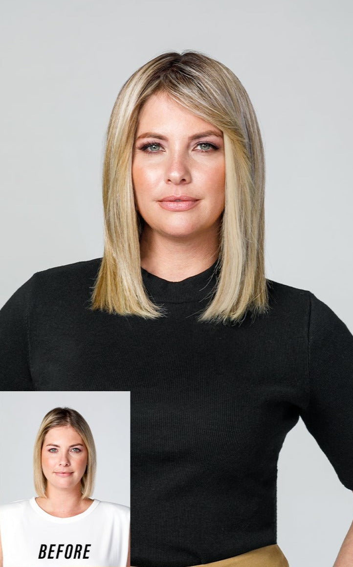 Open Box | easiPart T HD Topper 12" by easiHair | Heat Friendly Synthetic Hair | FS4/33/30A