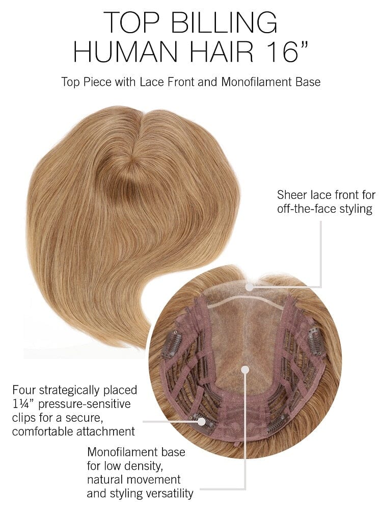 Top Billing 16" Human Hair Topper by Raquel Welch