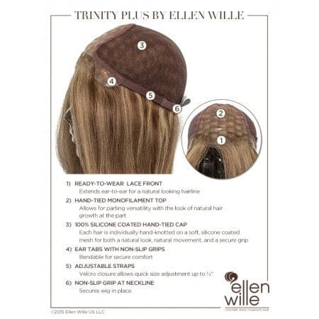 Trinity Plus Human Hair Wig by Ellen Wille