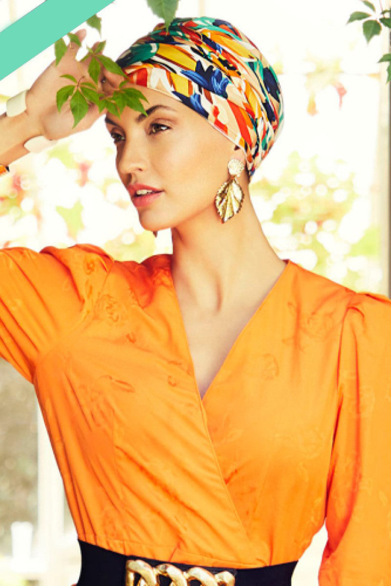 Christine Headwear - Sapphire Boho Printed Turban (3026)