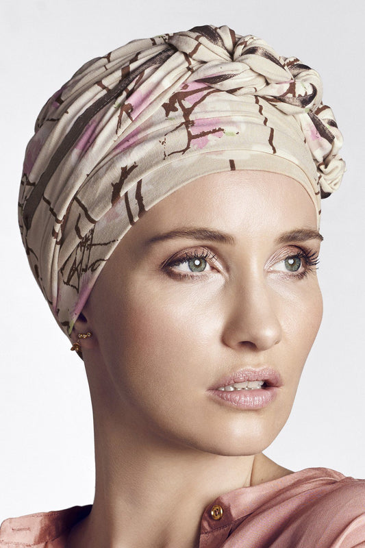 Christine Headwear - Azure Printed Turban #2105