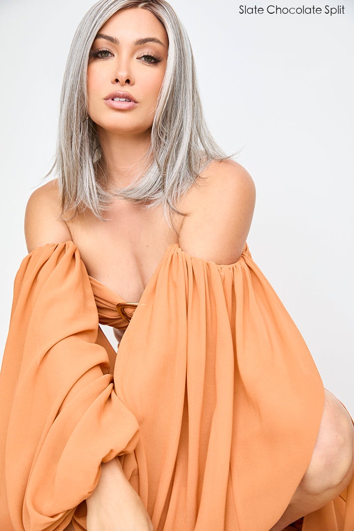 Open Box | Davina Wig by Rene of Paris | Average Cap | Slate Chocolate Split