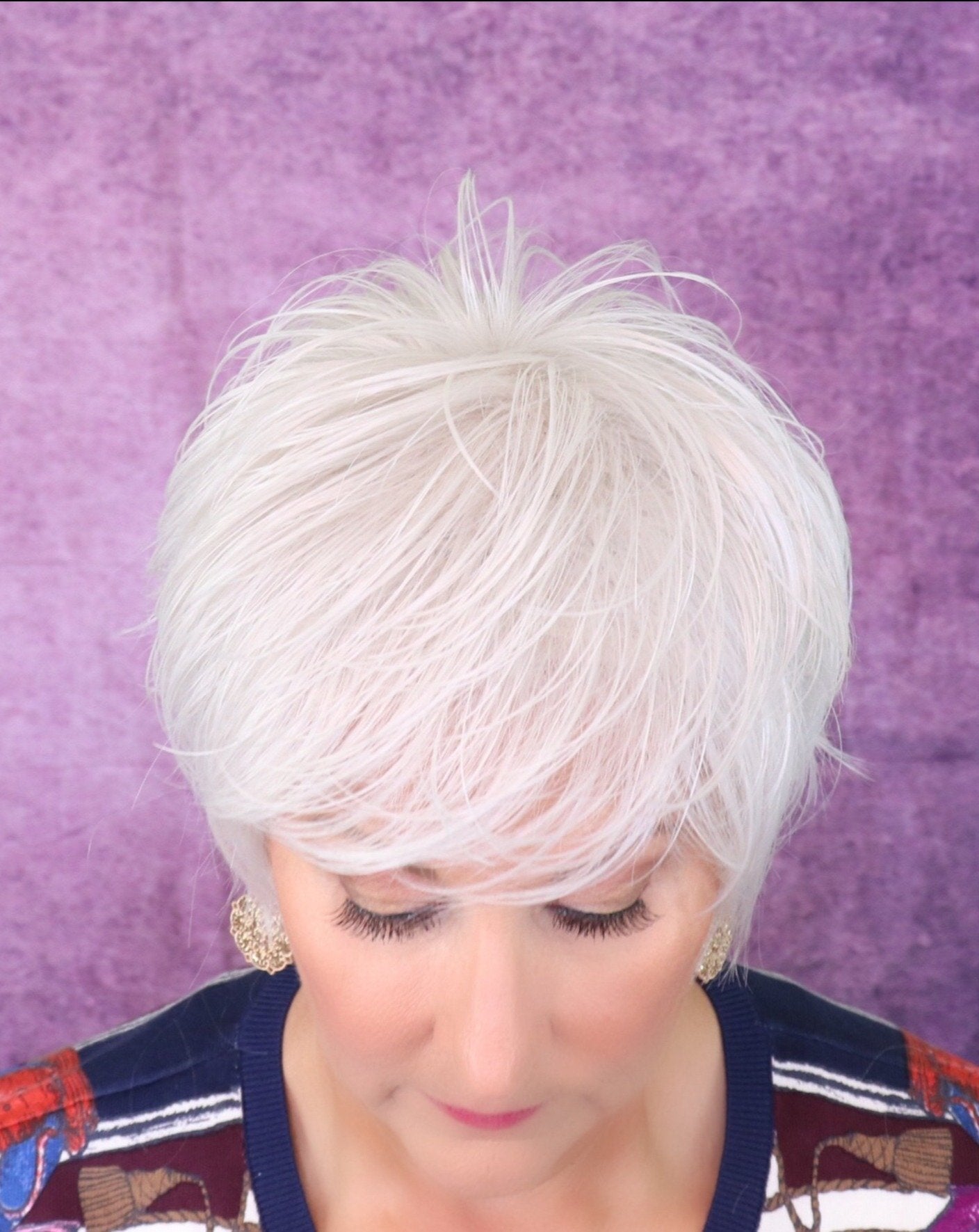 Open Box | Flame Wig by Envy | Human Hair/Heat Friendly Synthetic Blend Hair | Average Cap | Cinnamon Raisin