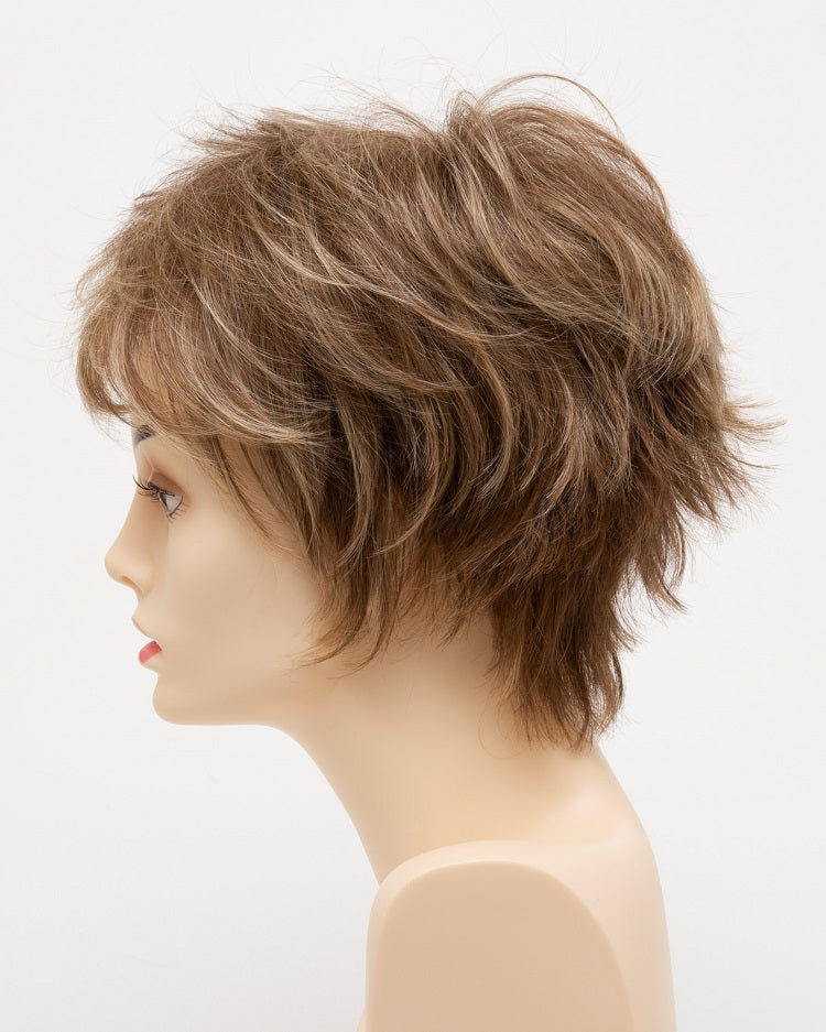 Open Box | Flame Wig by Envy | Human Hair/Heat Friendly Synthetic Blend Hair | Average Cap | Cinnamon Raisin