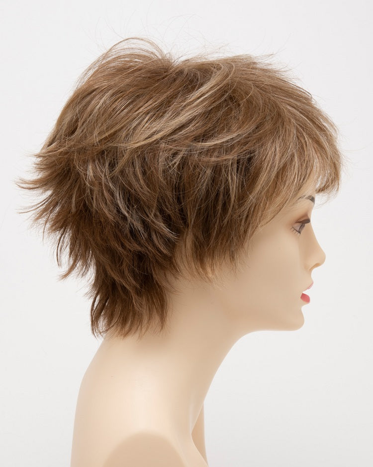 Open Box | Flame Wig by Envy | Human Hair/Heat Friendly Synthetic Blend Hair | Average Cap | Cinnamon Raisin