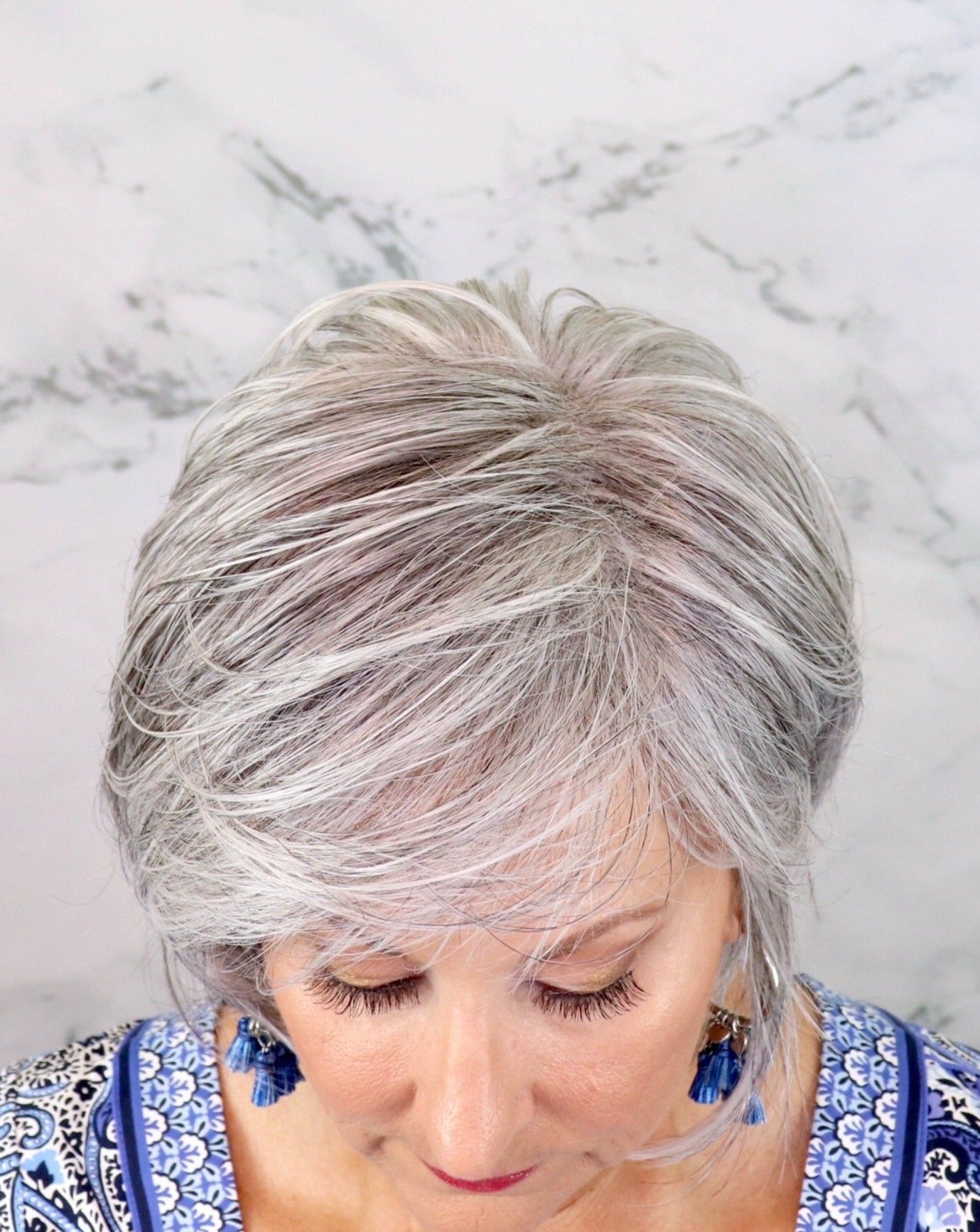 Whitney Wig by Envy | Human Hair/Heat Friendly Synthetic Blend Hair | Average Cap