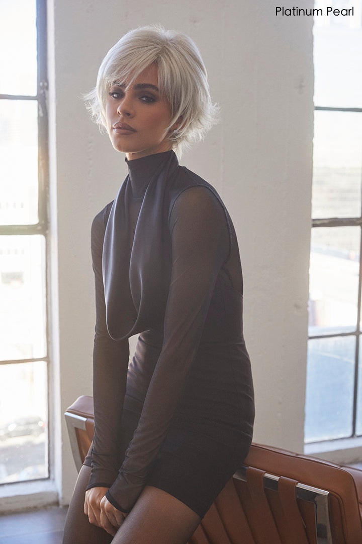 Open Box | Kason Wig by Rene of Paris | Synthetic Hair | Average Cap | Platinum Pearl