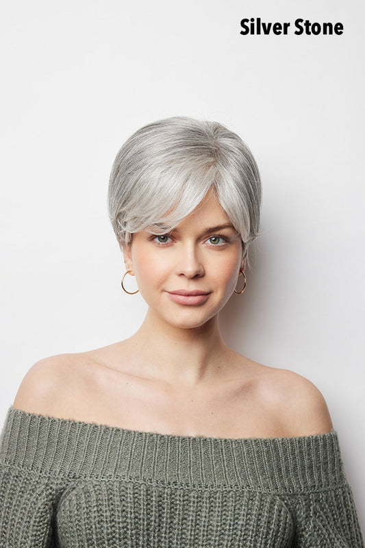 Open Box | Pixie TP Mono HT Topper by Amore | Heat Friendly Synthetic Hair | NM Cashmere Brown-SR