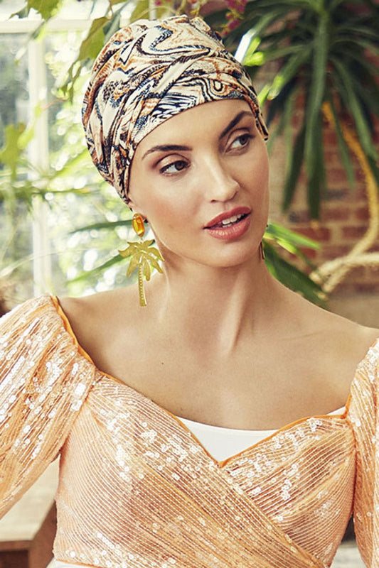 Christine Headwear - Sapphire Boho Printed Turban (3026)