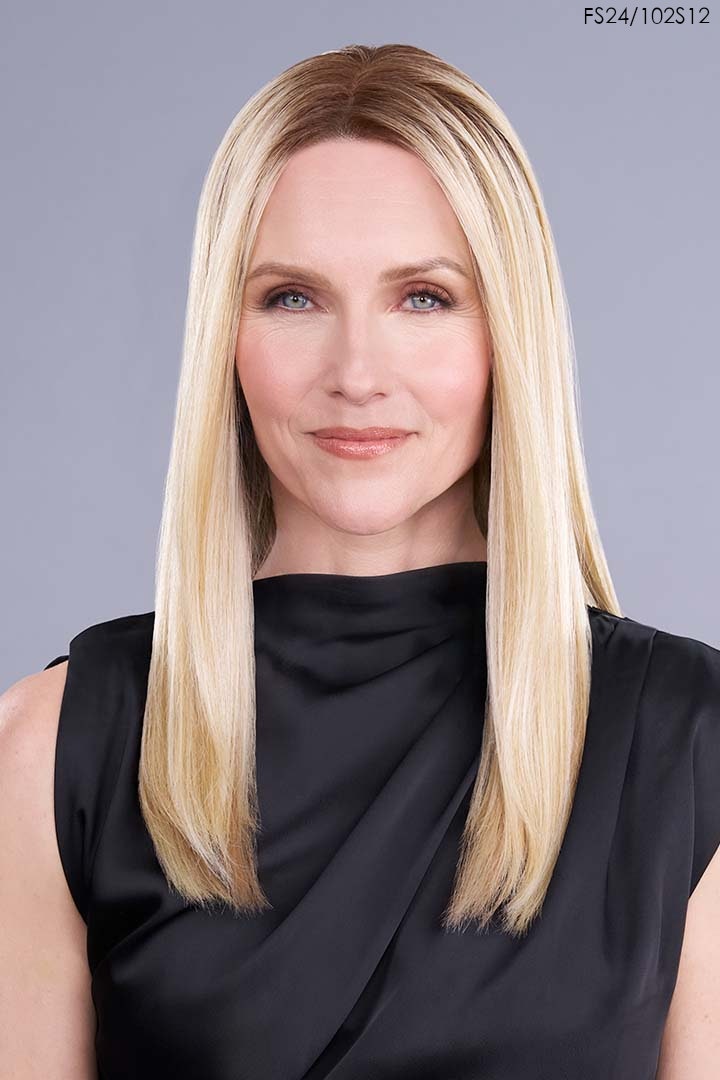 Top Trend Lace HD Straight 18" Topper by Jon Renau | Heat Friendly Synthetic Hair