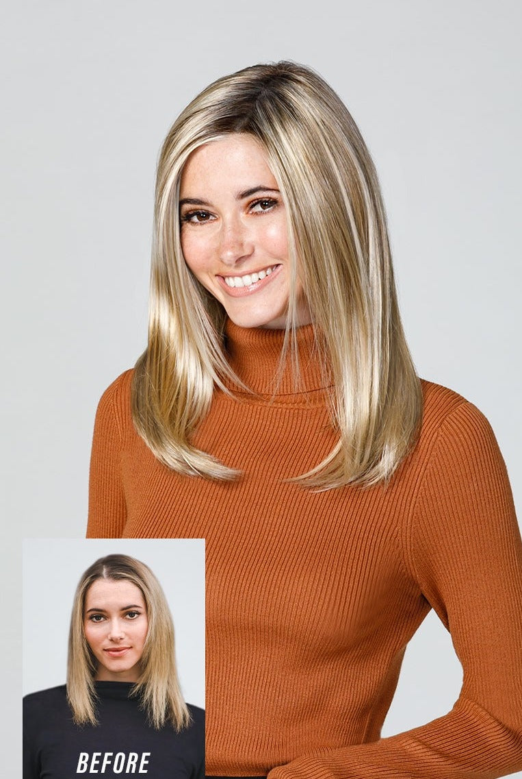 Top Coverage 18" Straight Topper by Jon Renau | Synthetic Hair