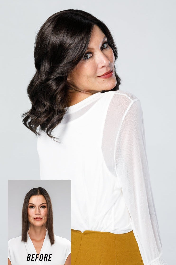Top Coverage HT Wavy Topper 12" by Jon Renau | Synthetic Hair