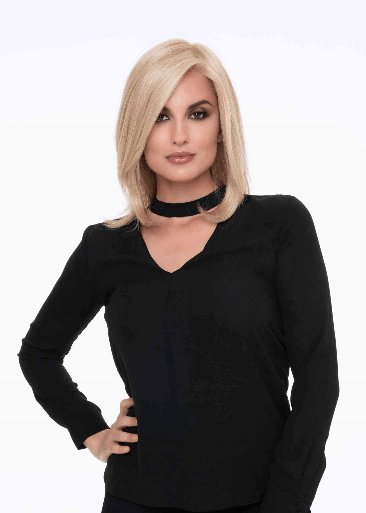 Zoey | Human Hair/ Synthetic Blend Wig (Mono Top)