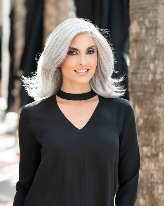 Zoey Wig by Envy | Human Hair/Heat Friendly Synthetic Blend Hair | Average Cap