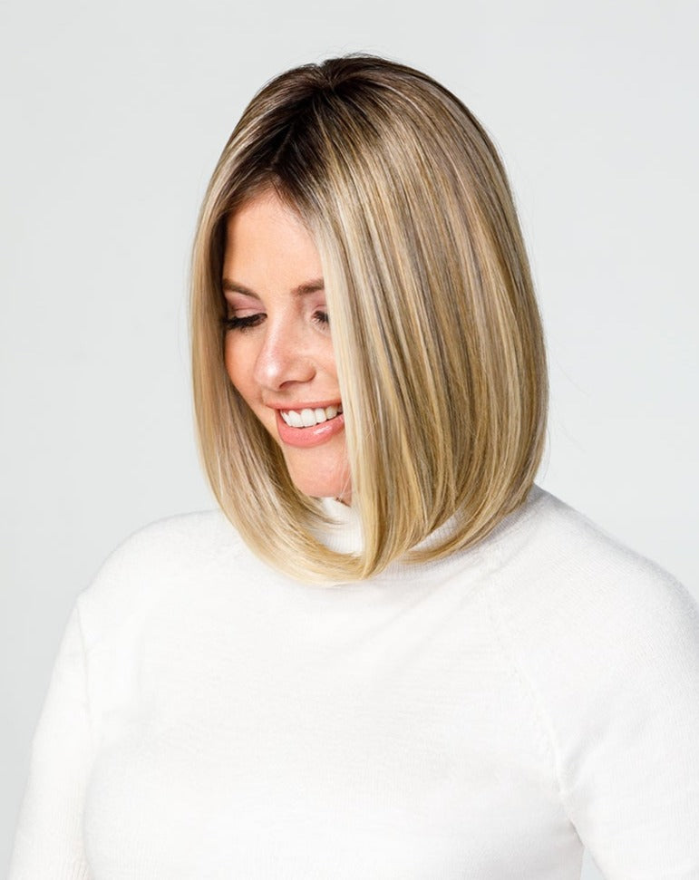 Open Box | easiPart Medium HD Topper 12" by easiHair | Heat Friendly Synthetic Hair | 101/48T
